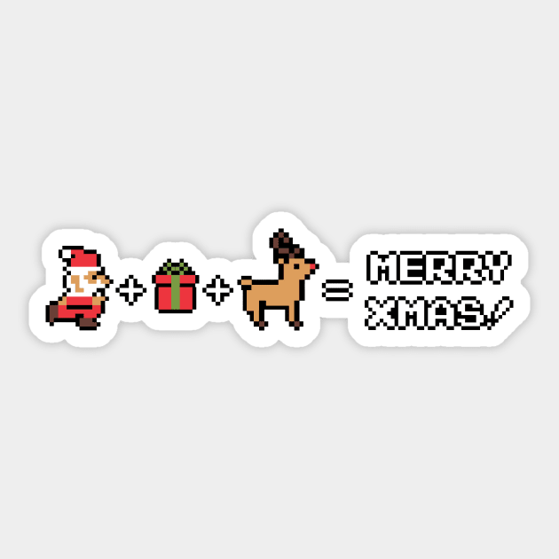 merry christmas pixel retro video game Sticker by walterorlandi